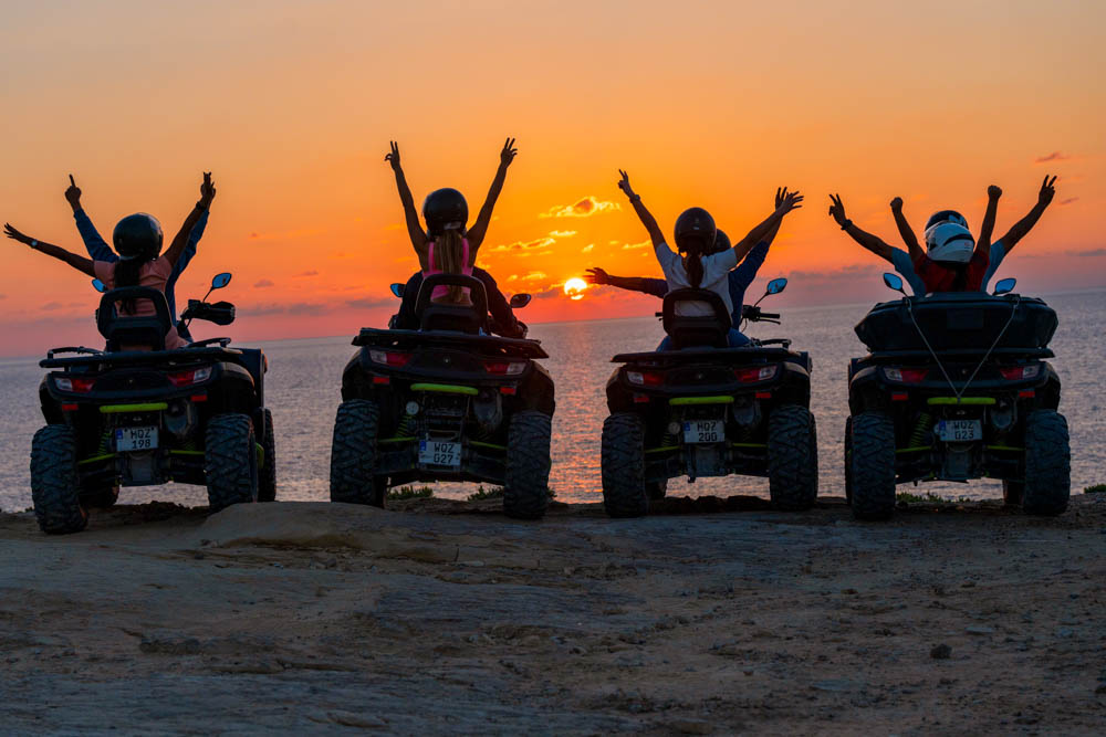 gozo quad bike tour sunset 1